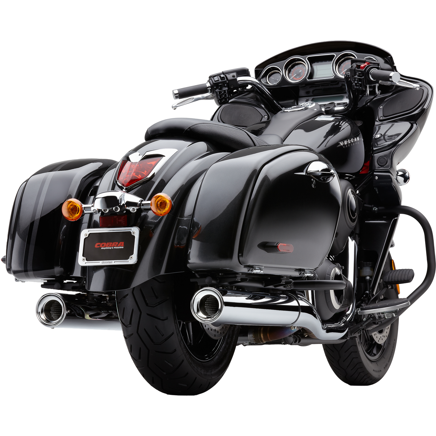 Slip On Billet Tips Chrome Kaw Voyager/Vaquero