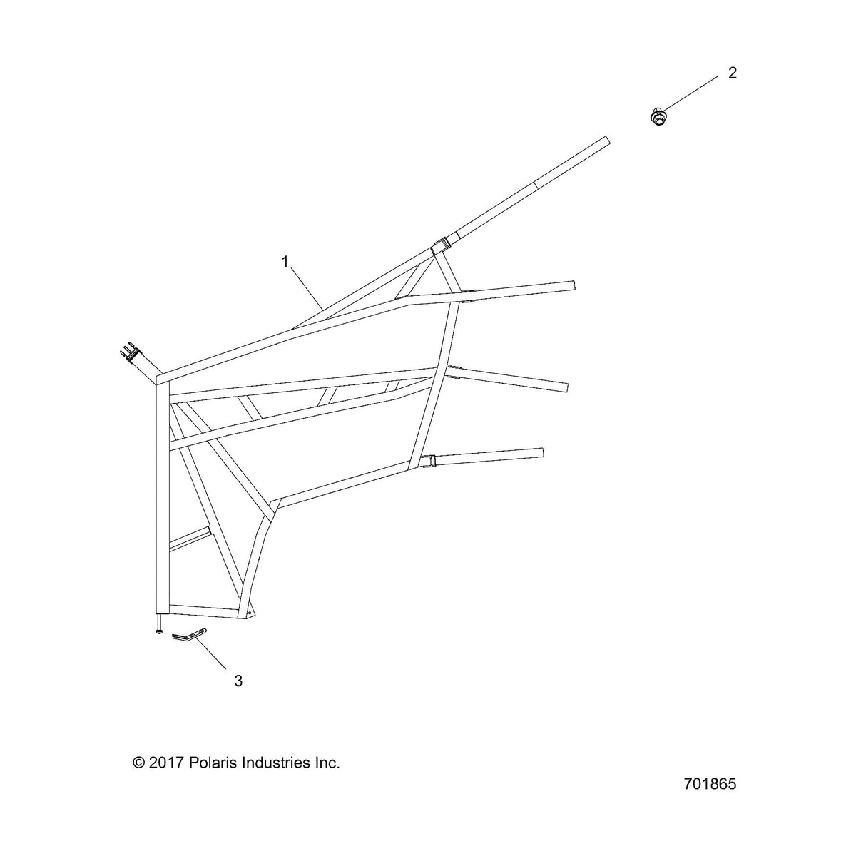 Polaris Ranger Side Net, Genuine OEM Part 2686010, Qty 1