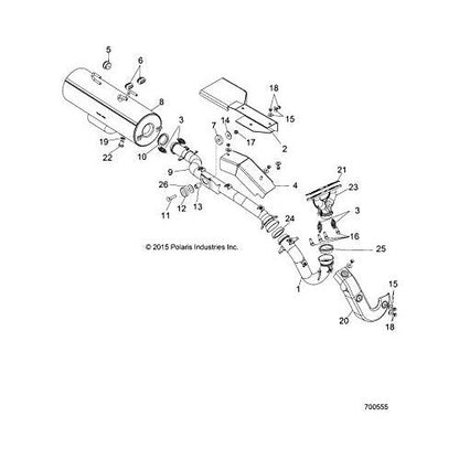 Polaris RZR Exhaust Gasket, 27.25 mm, Genuine OEM Part 5811511, Qty 1