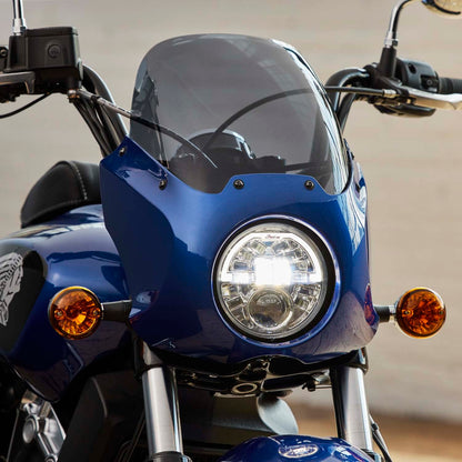 Indian Motorcycle Pathfinder Adaptive 5.75 LED Headlight Assembly, Chrome, for Scout, Scout Bobber, Scout Rogue, Scout Sixty Models and More, 15 Individual Beams, for Night Riding - 2884996-156