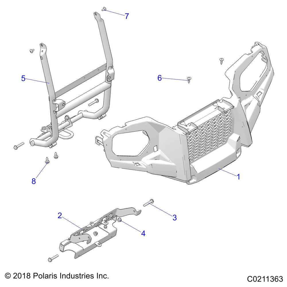 
                      
                        Polaris ATV WELD-BUMPER,FRONT,UTILITY,BLK, Genuine OEM Part 1025498-067, Qty 1
                      
                    