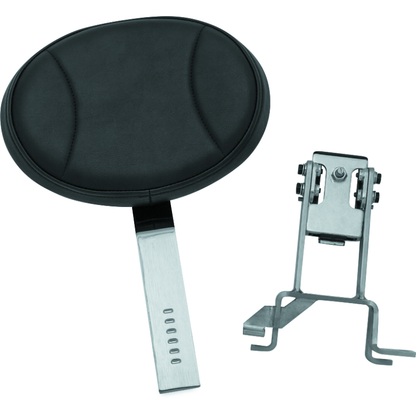 Kuryakyn Plug-N-Go Driver Backrest 14-Up Indian Black Pad, Chrome