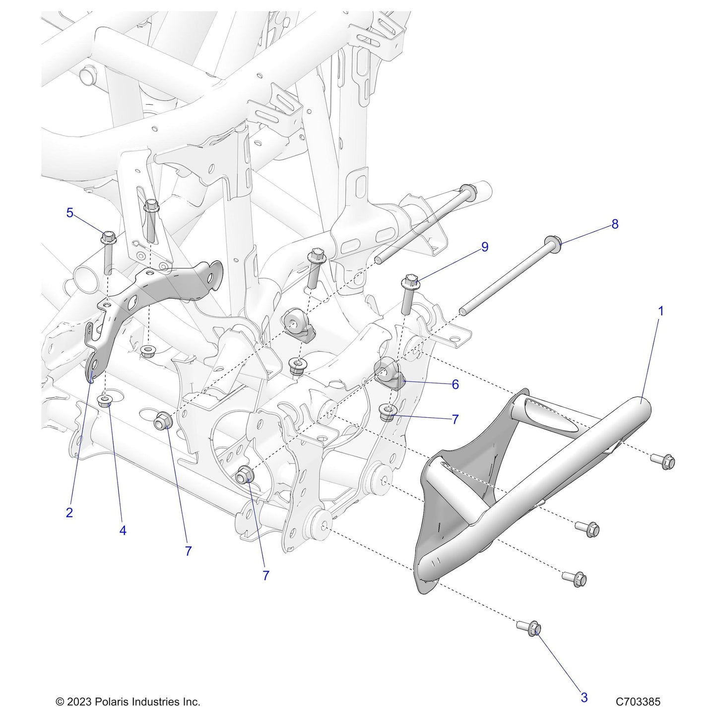 Polaris SCR-HXFL,M12X1.25X230 10.9 SPC