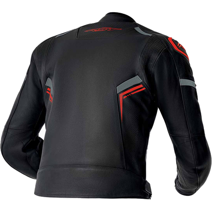 S1 D3o Leather Jacket Blk/Gry/Red Xl