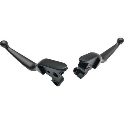 Smooth Lever Set Black Flh/Flt 08 13 W/Cable Clutch