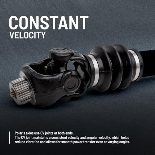 Polaris Rear Half Shaft CV Axle for Specific RANGER 500, 500 4x2, 570, CREW 570, CREW 570-4 and CREW 570-6 Models, Including Premium, EPS and Full-Size, Full Assembly, OEM Part, Black, Qty 1-1334134