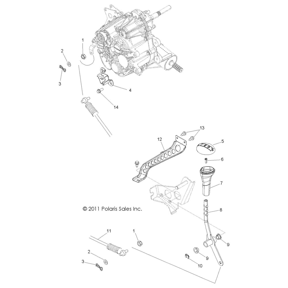 
                      
                        Polaris RZR Shift Cable, Genuine OEM Part 7081620, Qty 1
                      
                    