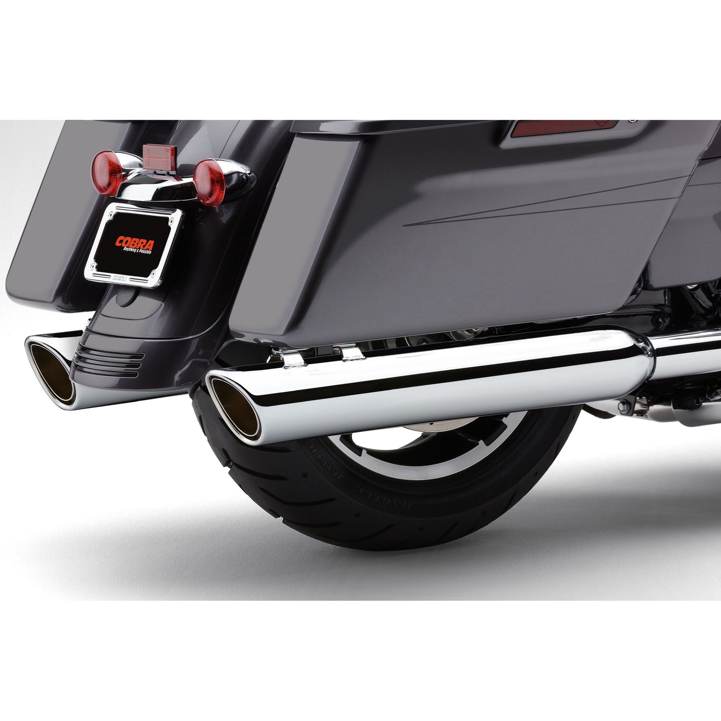 909 Twins 4" Slip Ons Chrome Flh/Flt 17 22