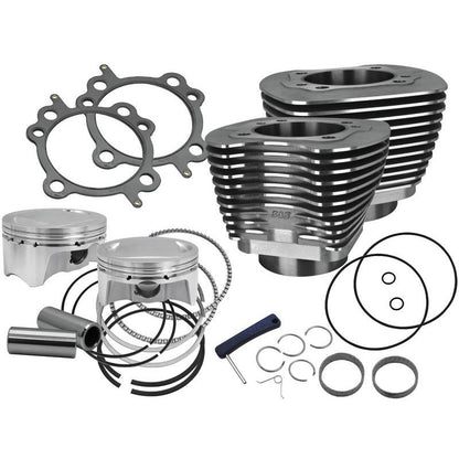 S&S Cycle 07-17 BT Models 110in Sidewinder Big Bore Kit - Wrinkle Black