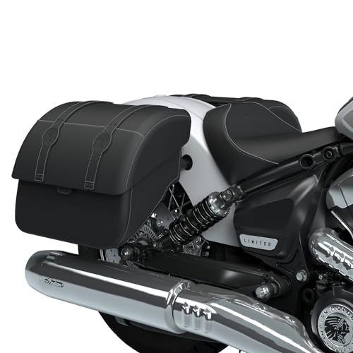 
                      
                        Indian Motorcycle Saddle Bags for Specific Scout Models, Touring Waterproof Black Vinyl Motorcycle Hard Saddlebags, Powersports Saddle Bags for Motorcycle Storage, 1 Pair - 2890257-VBA
                      
                    