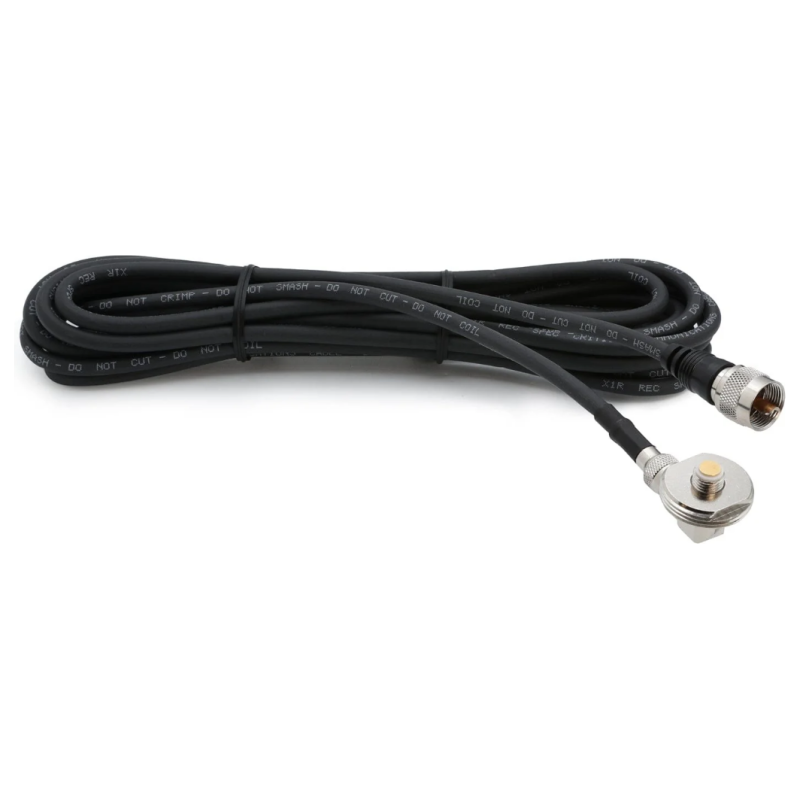 Rugged Radios 15 Ft Antenna Cable with Removable Mini 3/8 NMO Bulkhead Mount