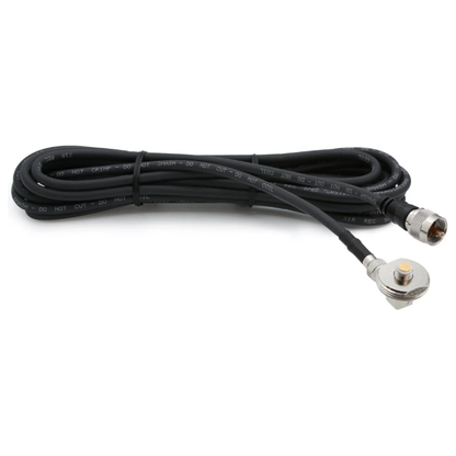 Rugged Radios 15 Ft Antenna Cable with Removable Mini 3/8 NMO Bulkhead Mount