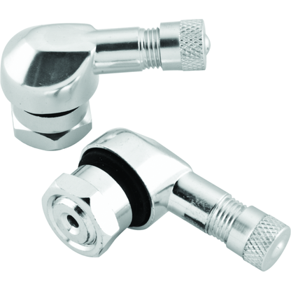 BikeMaster Valve Stem 2/Piece Pack Silver