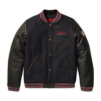 Indian Motorcycle Men's Varsity 2 Gray Jacket