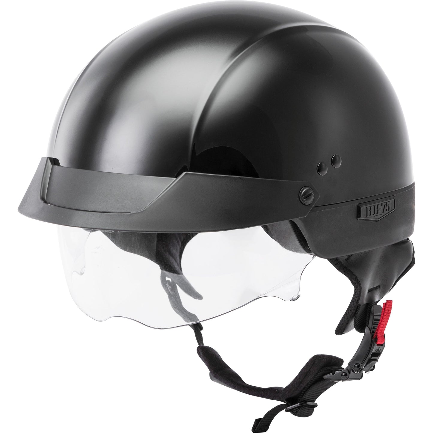 Hh 75 Half Helmet Black Md