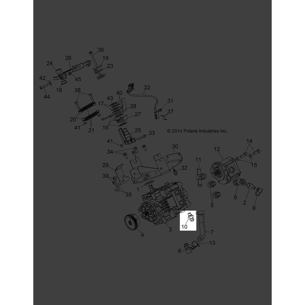 Polaris Ranger 37 Degree Fitting, Genuine OEM Part 3120062, Qty 1