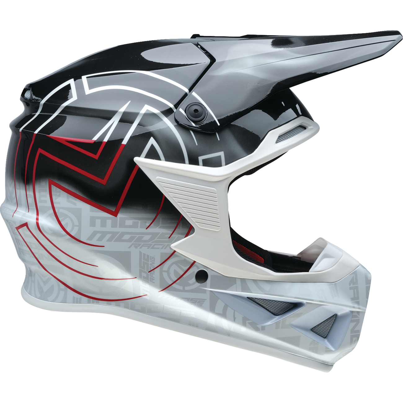 MOOSE OFFROAD F.I. 2.0 Helmet - Deceit - MIPS? - Black/White/Red - Small 0110-7990