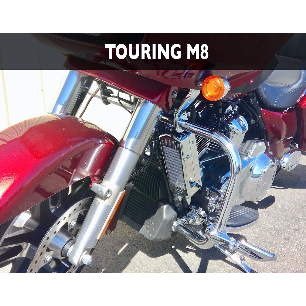 Side Mount Oil Cooler M8 Touring `17 23  Chrome