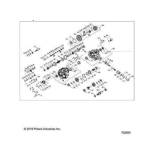 Polaris Off Road SUBASSEMBLY LH CASE (INCLUDES ALL HARDWARE), Genuine OEM Part 3236437, Qty 1