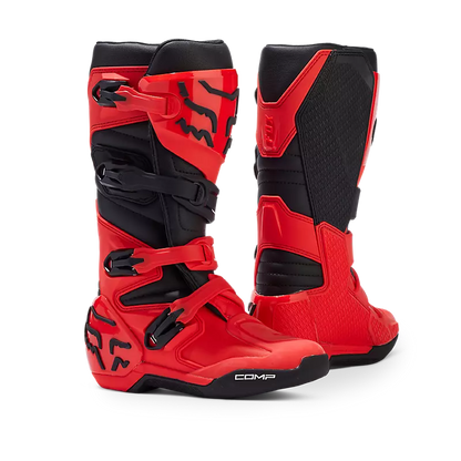 FOX RACING YTH COMP BOOT - FLO RED