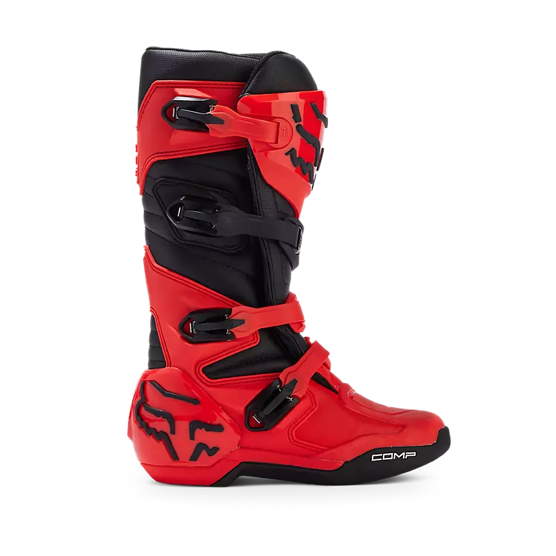 FOX RACING YTH COMP BOOT - FLO RED
