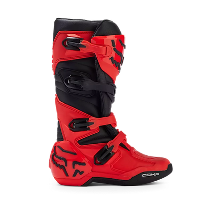 FOX RACING YTH COMP BOOT - FLO RED