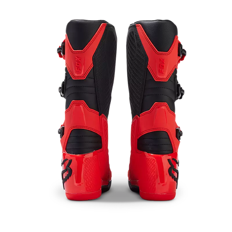 FOX RACING YTH COMP BOOT - FLO RED
