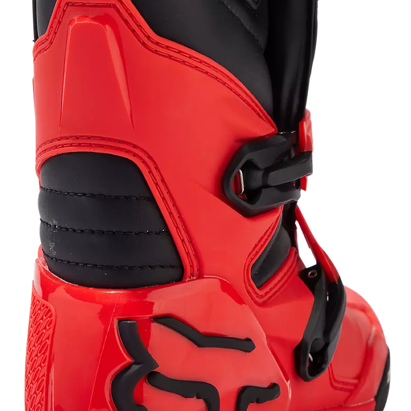 FOX RACING YTH COMP BOOT - FLO RED