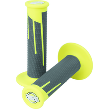 ProTaper Full Diamond Clamp-On Grips - Neon Yellow/Dark Gray