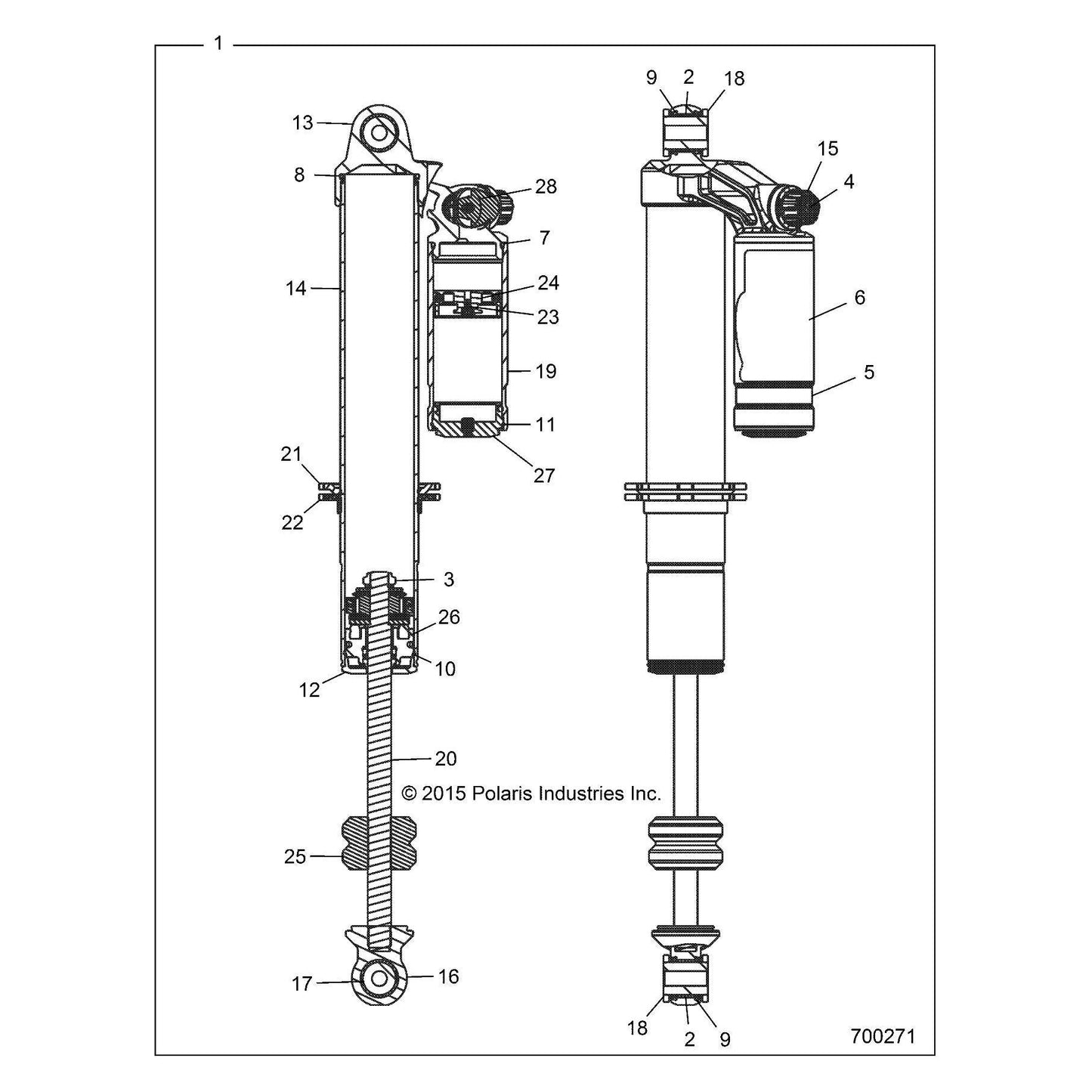 Polaris RZR Bearing Assembly, Genuine OEM Part 1501099, Qty 1