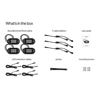 X4 Rock Lights X4 24 Led Rock Light + Cable