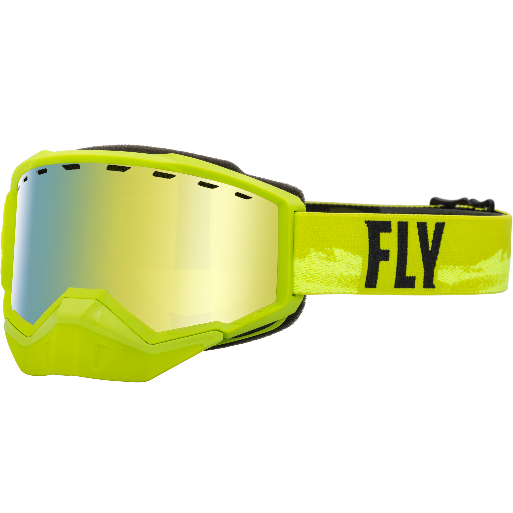 Focus Snow Goggle Green/Black W/ Gold Mirror/Yellow Lens