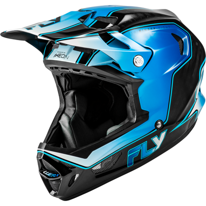 Werx R Flow Carbon Helmet Black Carbon/Blue/White Lg