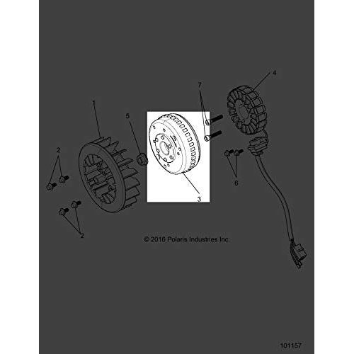 Polaris Ranger Magneto Flywheel, Genuine OEM Part 3050094, Qty 1