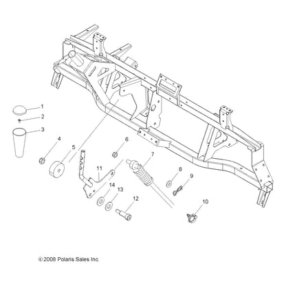 Polaris Ranger Shift Cable, Genuine OEM Part 7081464, Qty 1