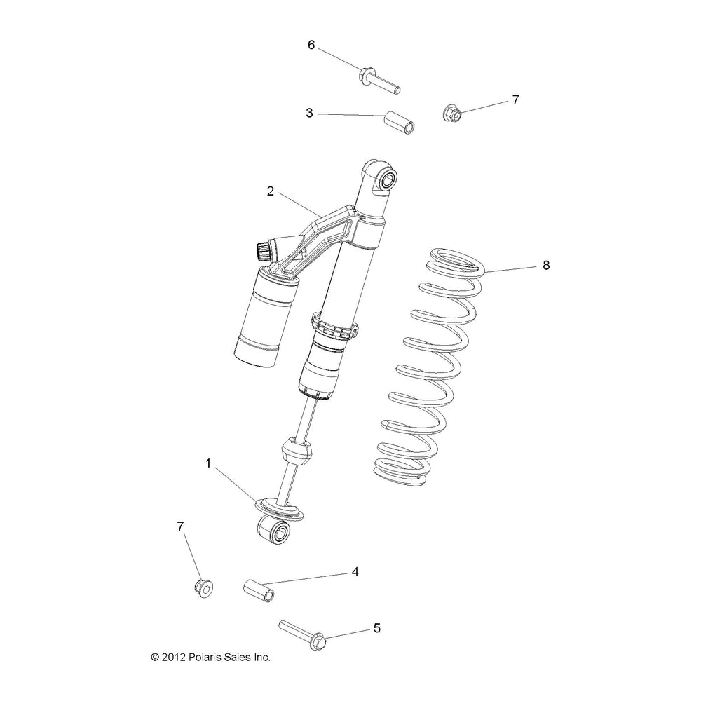 
                      
                        Polaris ATV Spring, Orange, Genuine OEM Part 7044129-647, Qty 1
                      
                    