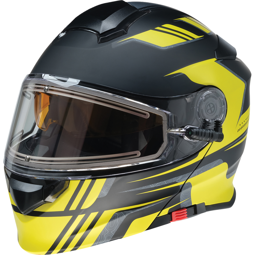 Z1R Solaris 2.0 Helmet - First Tracks - Electric - Dual Pane - Black/Hi-Viz - Small 0120-0838