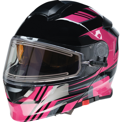Z1R Solaris 2.0 Helmet - First Tracks - Electric - Dual Pane - Black/Pink - Medium 0120-0845