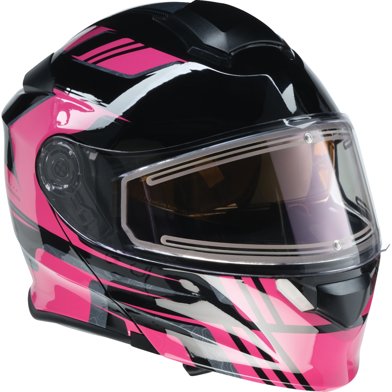 Z1R Solaris 2.0 Helmet - First Tracks - Electric - Dual Pane - Black/Pink - 2XL 0120-0848