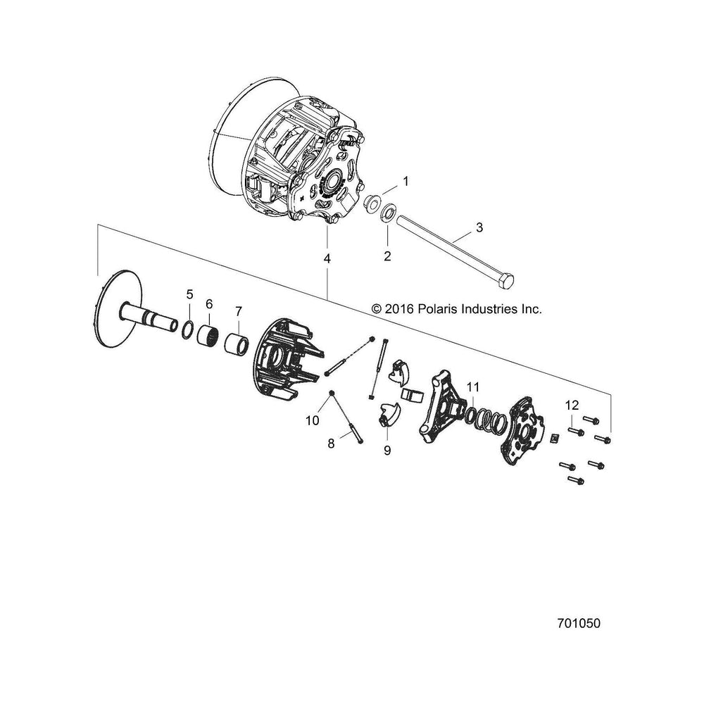 
                      
                        Polaris Ranger Diesel Drive Clutch Assembly, Genuine OEM Part 1323292, Qty 1
                      
                    