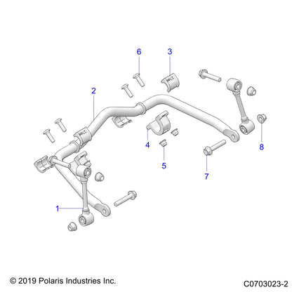 Polaris RZR Stabilizer Bar, Genuine OEM Part 5342162, Qty 1