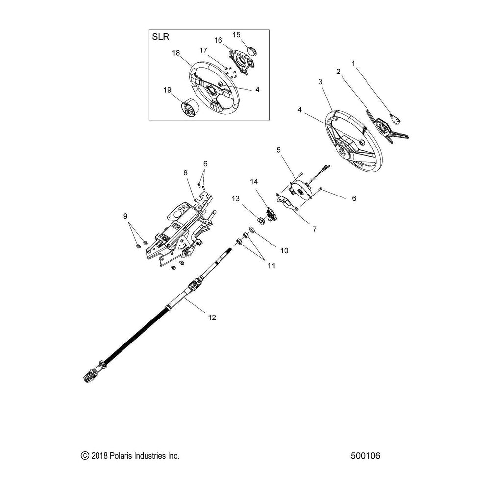 
                      
                        Polaris Slingshot Steering Colum Assembly, Genuine OEM Part 1824731, Qty 1
                      
                    