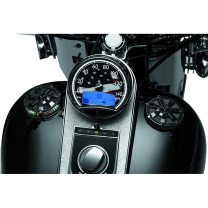 Kuryakyn Alley Cat Fuel & Battery Gauge Gloss Black