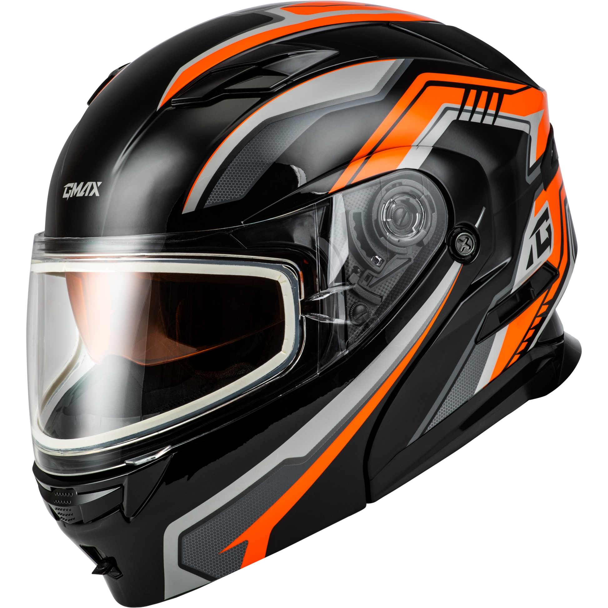 Md 01s Transistor Snow Helmet Orange/Black Md