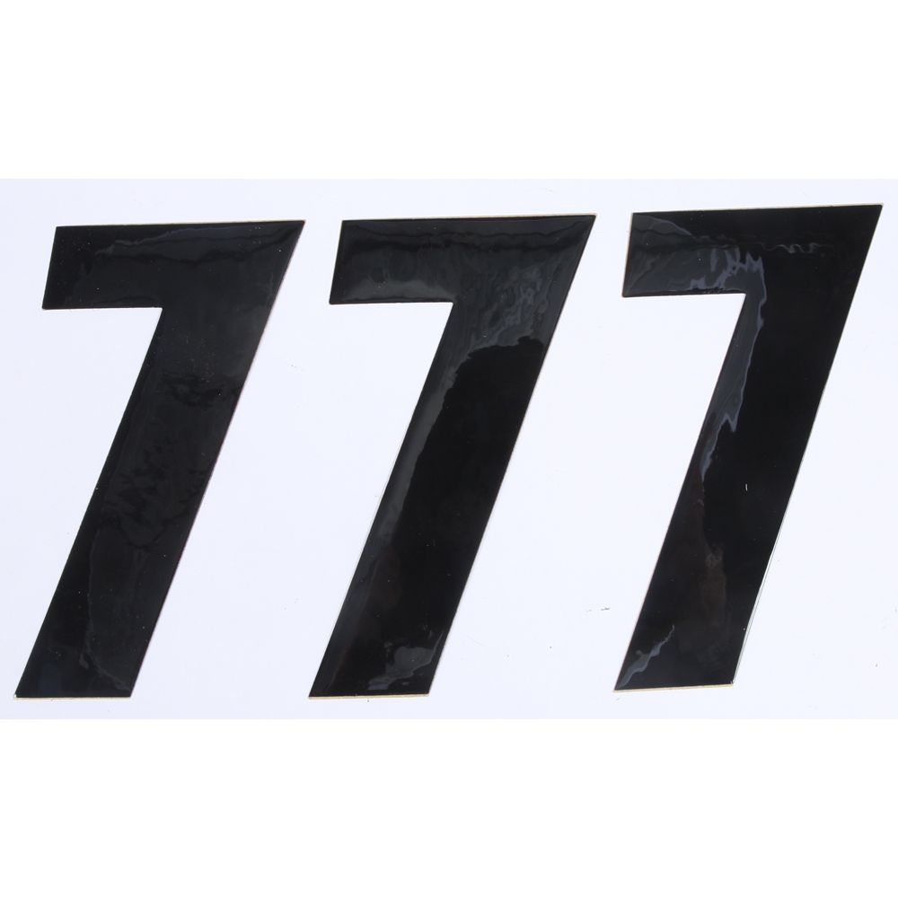 Number 7 Black 6" 3/Pk