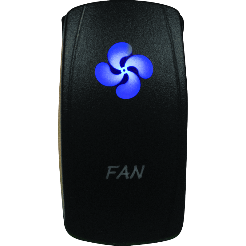 DragonFire Racing Lighted Switch Fan On/Off Blue