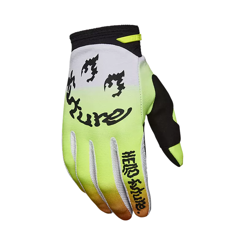 FOX RACING 180 HELLO FUTURE GLOVE - WHT/YLW