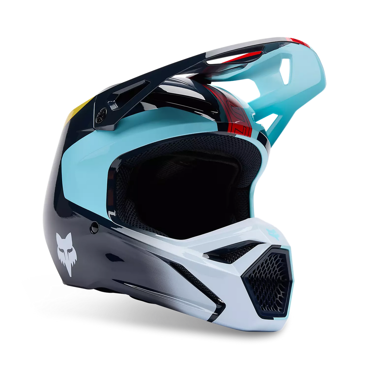 FOX RACING YTH V1 ELEVATED HELMET - LT BLU - 33549-116