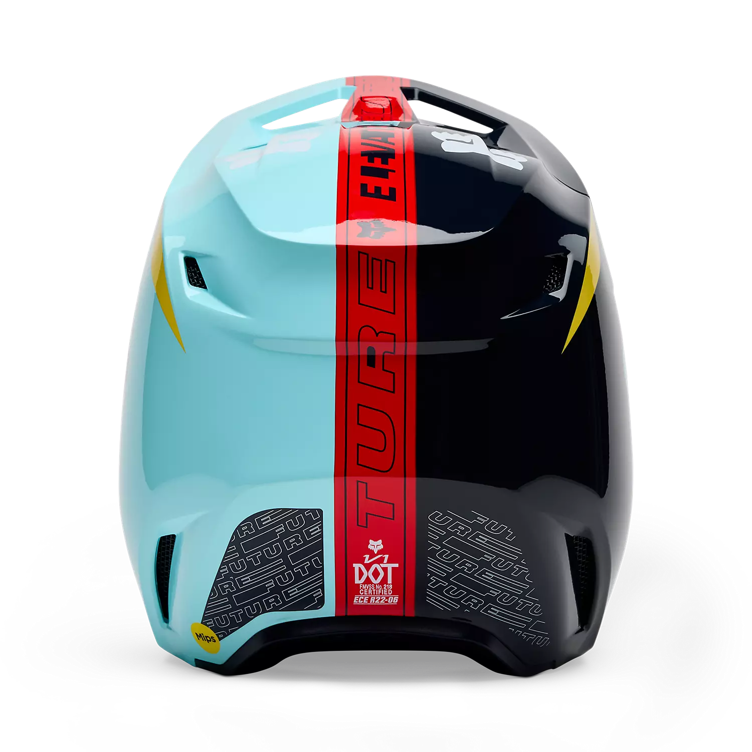 FOX RACING YTH V1 ELEVATED HELMET - LT BLU - 33549-116
