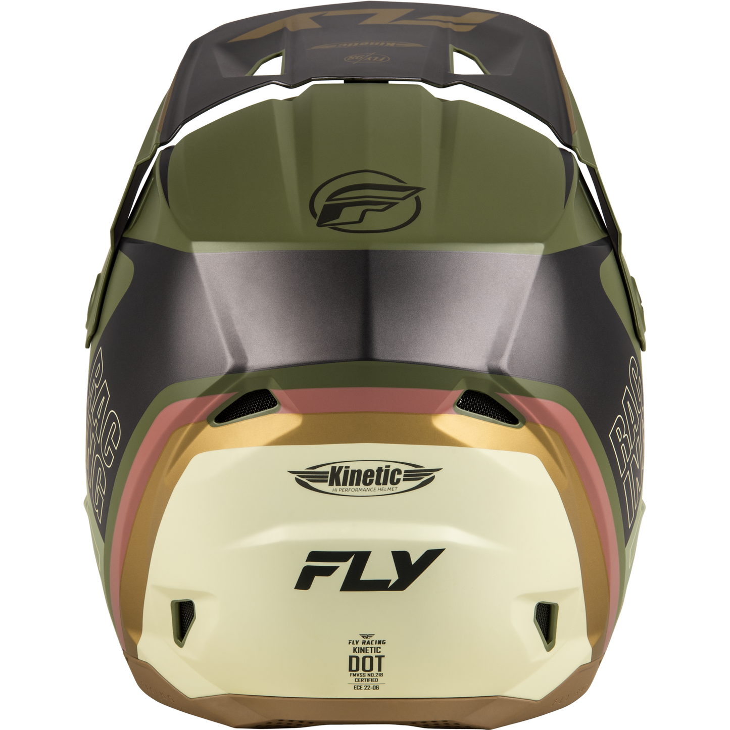 Kinetic Rally Helmet Matt Moss Gry/Khaki/Off Wht Xs